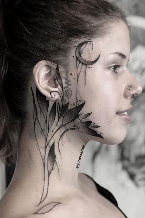 10 Beautiful Facial Tattoos For Women And Their Meaning