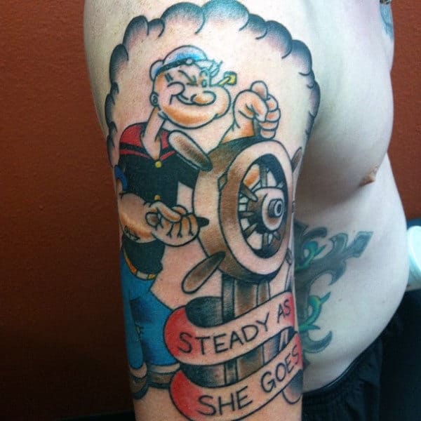 10 Best Popeye Tattoo Designs For Men Images Popeye Tattoo Tattoo