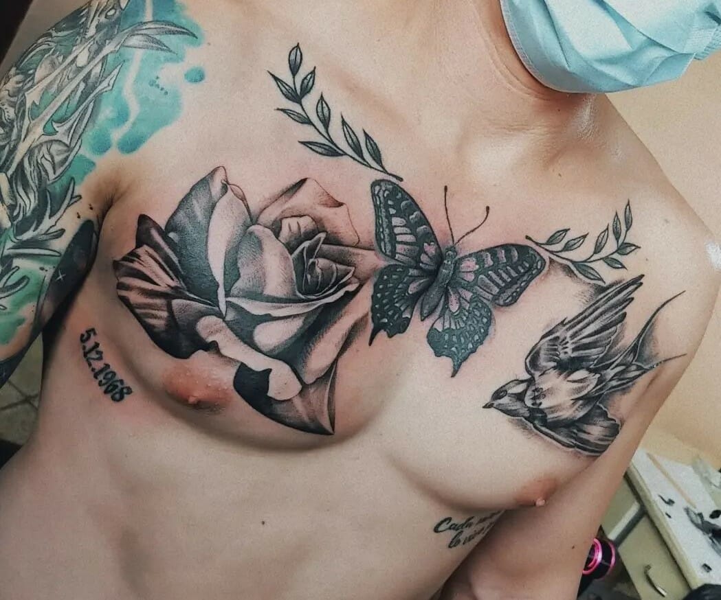 10 Rose Tattoo On Chest Ideas That Will Blow Your Mind