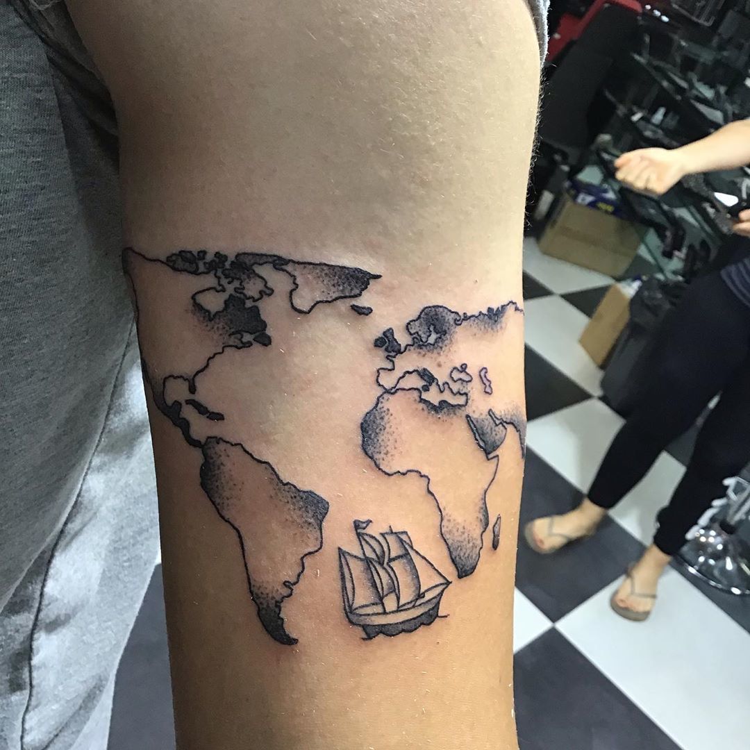 101 Amazing World Map Tattoo Designs You Need To See Map Tattoos