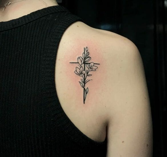 11 Feminine Cross With Flowers Tattoo Ideas That Will Blow Your Mind