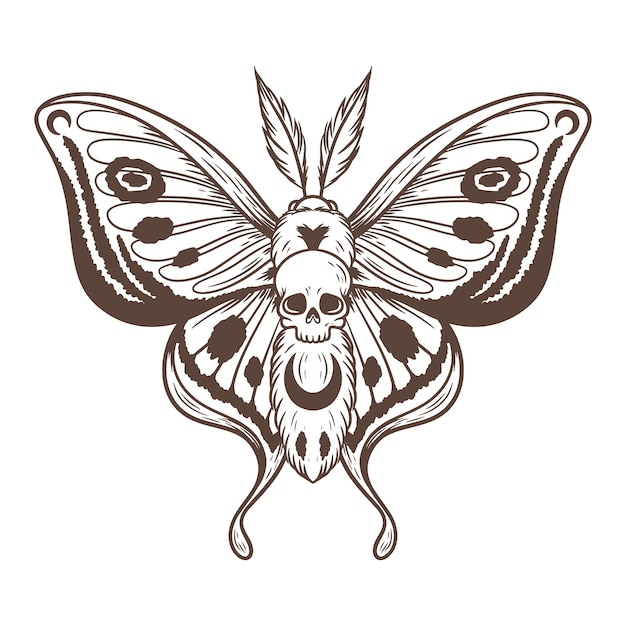 113 Must Have Death Moth Tattoos That Will Change Your Life