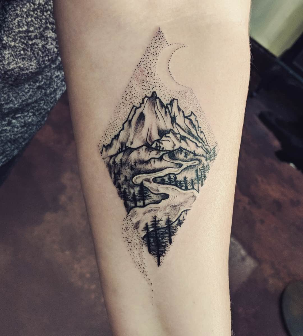 125 Best Mountain Tattoos Lets Climb High Wild Tattoo Art In 2020