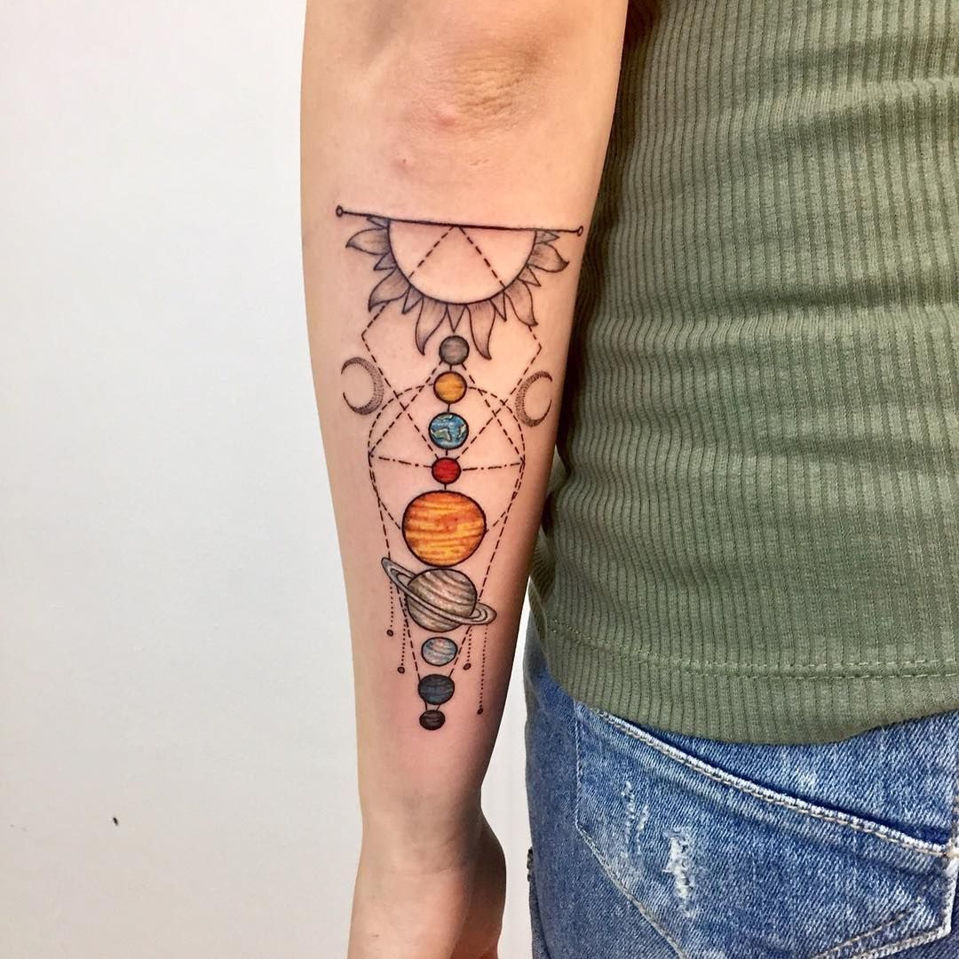 14 Stunning Solar System Tattoo Simple Image Hd