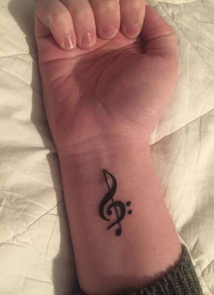 150 Meaningful Treble Clef Tattoo Designs For Music Lovers 2019