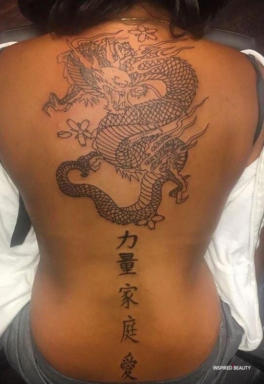 16 Dragon Spine Tattoo For Woman Inspired Beauty Dragon Tattoo For