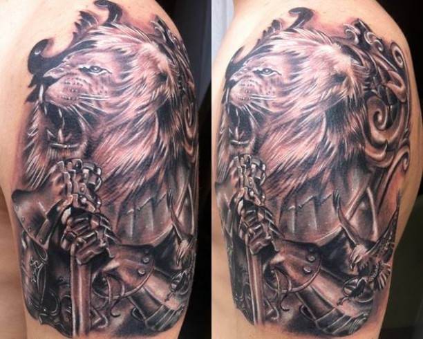 17 Best Shoulder Armor Tattoo Designs For Men Entertainmentmesh