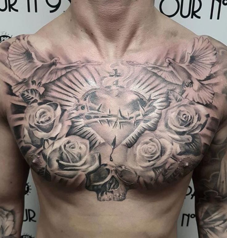 185 Trendy Chest Tattoos For Men Tattoo Me Now