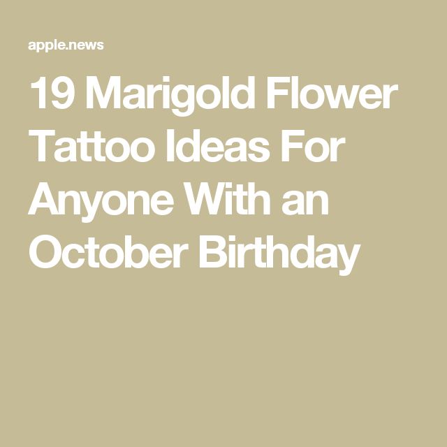 19 Marigold Flower Tattoo Ideas For Anyone With An October Birthday