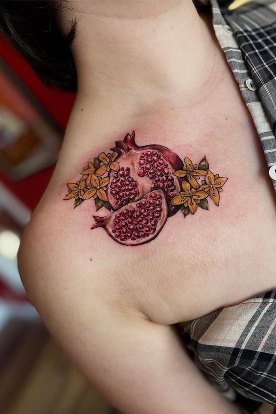 20 Best Pomegranate Tattoo Ideas For Her And Him