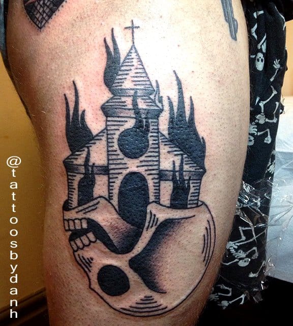 20 Controversial Burning Church Tattoos Tattoodo