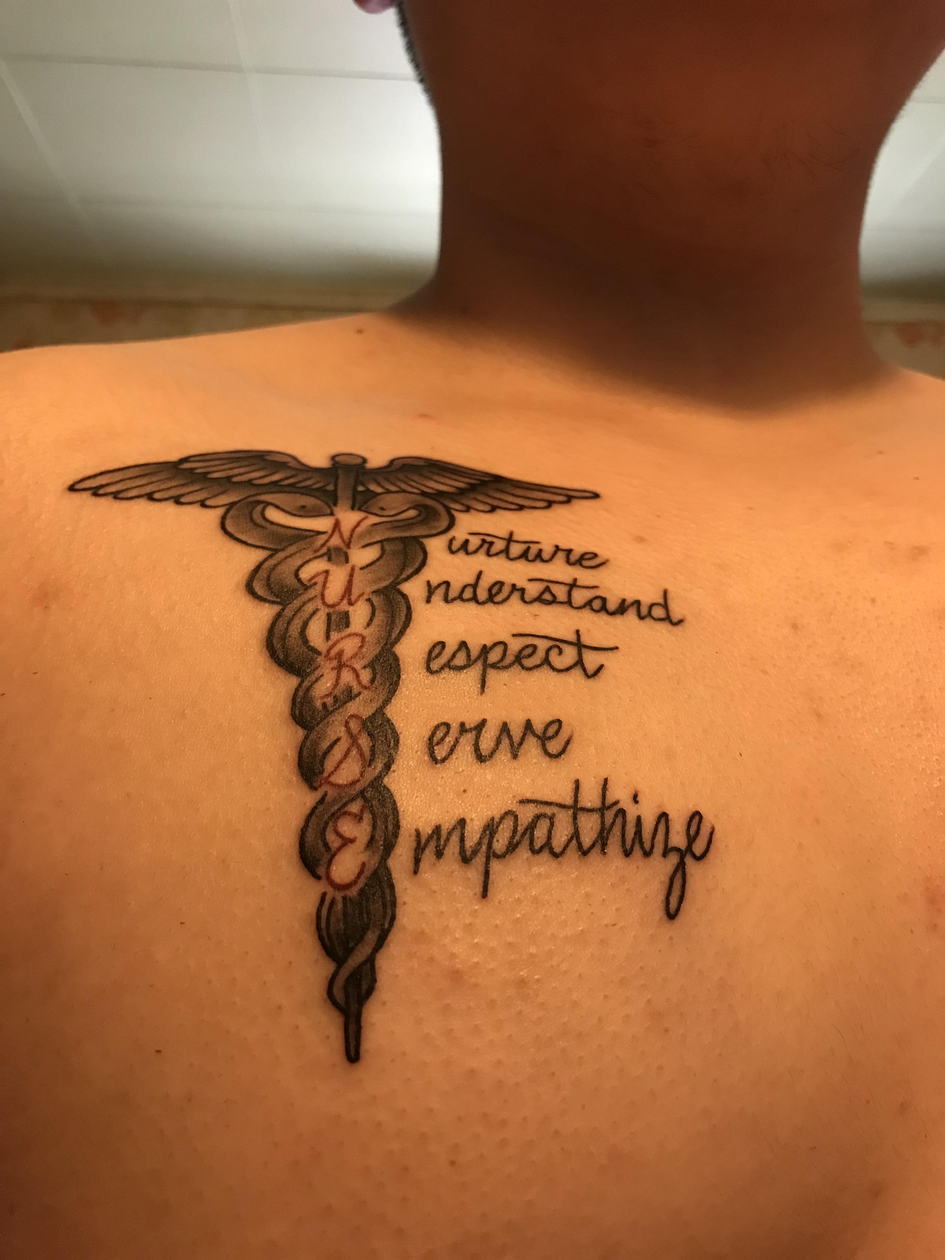 20150827 205609 Nurse Tattoo Ambigram Tattoo Rn Tattoo