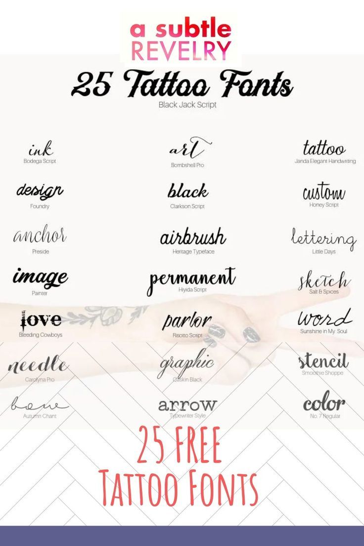 25 Free Tattoo Fonts For Your Next Ink Session A Subtle Revelry Tattoo Fonts Different