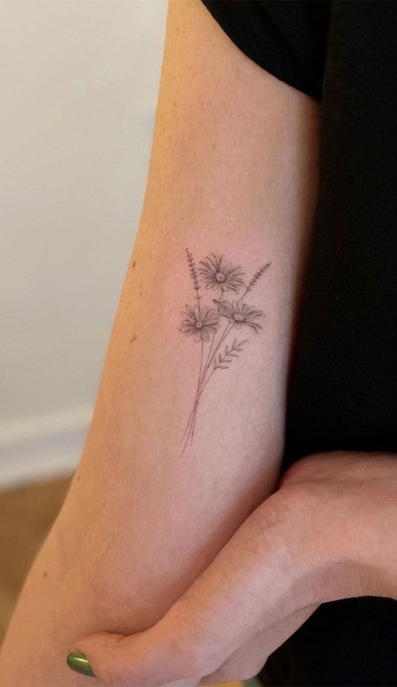 30 Beautiful Flower Tattoo Ideas A Bunch Of Daisy I Take You