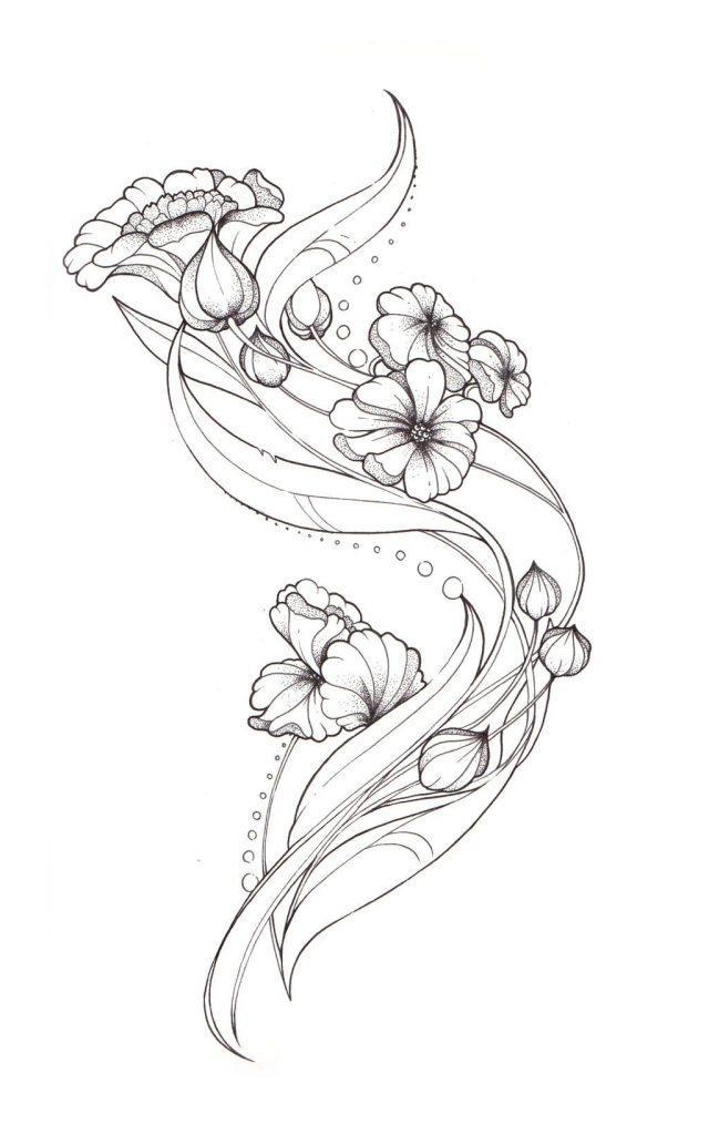 30 Beautiful Flower Tattoo Ideas Dainty Wild Flower Tattoo I Take