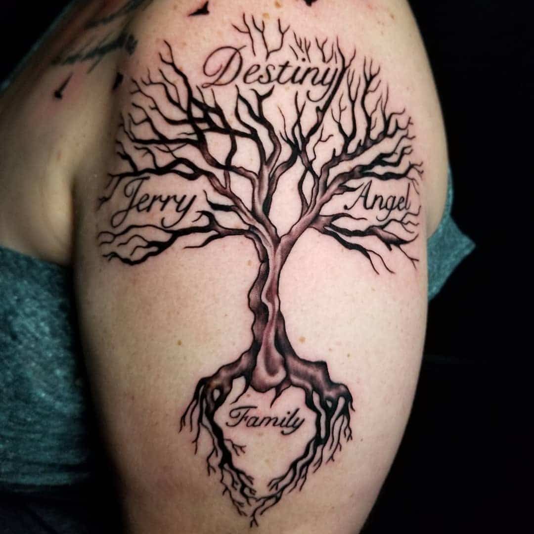 30 Family Tree Tattoo Designs And Meanings In 2021 Family Tree Tattoo