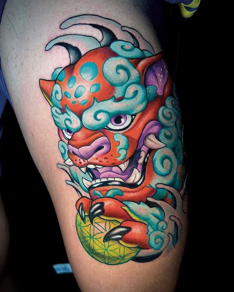 30 Fu Dog Tattoos That Bring Ancient Guardians To Life 100 Tattoos