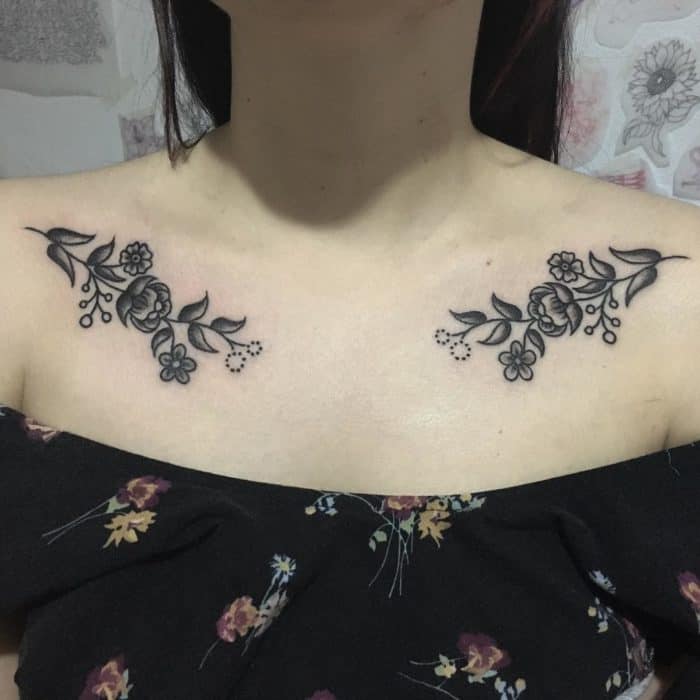 30 Superb Collar Bone Tattoo Designs 2018 Sheideas