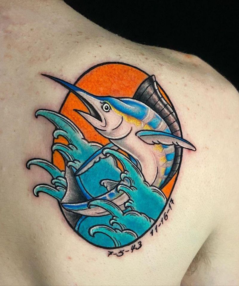 30 Wonderful Marlin Tattoos You Must See Xuzinuo