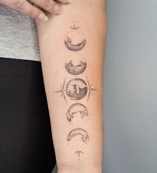 32 Magical Cat Moon Tattoo Designs For Men And Woman Artofit