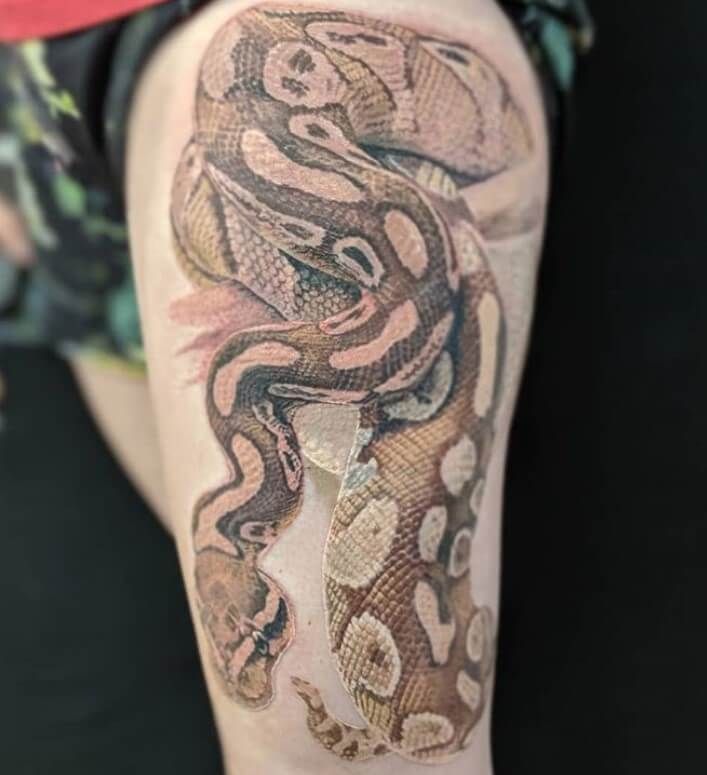 33 Coolest Python Tattoo Designs Snake Tattoo Design Arm Tattoos