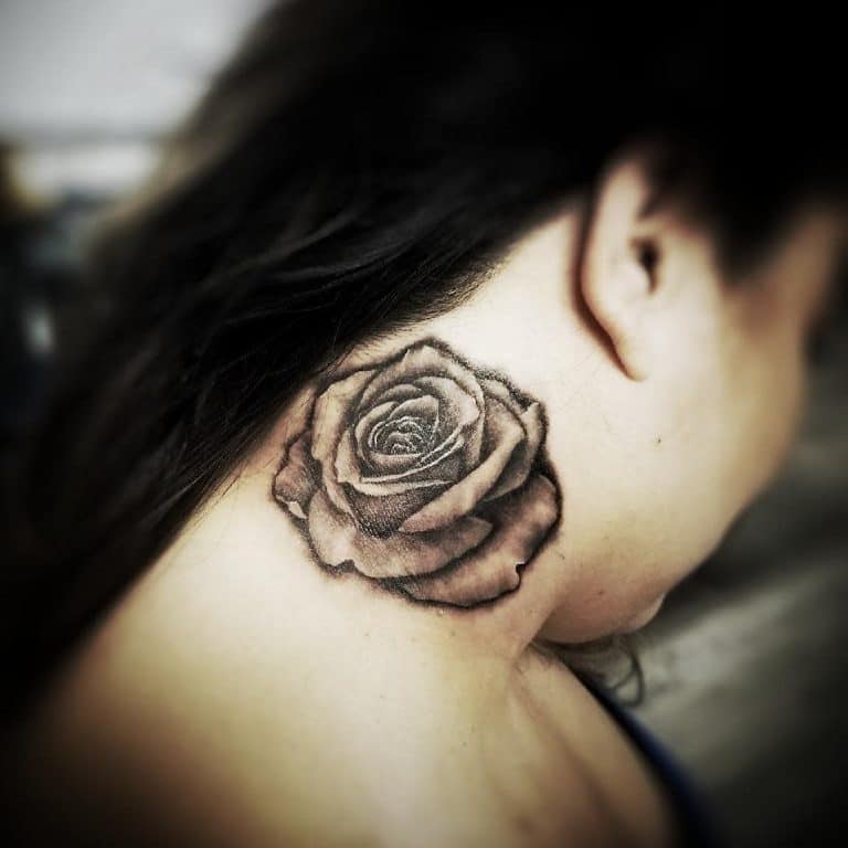 36 Best Rose Neck Tattoo Ideas Read This First