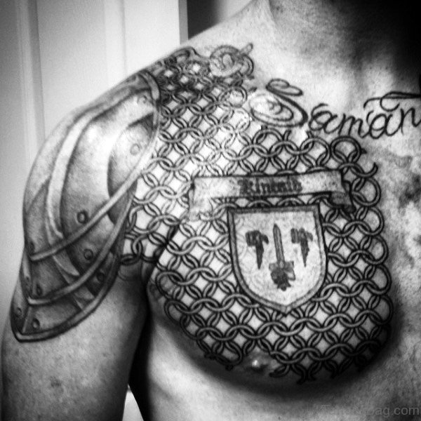 36 Stunning Armour Tattoos On Chest Tattoo Designs Tattoosbag Com