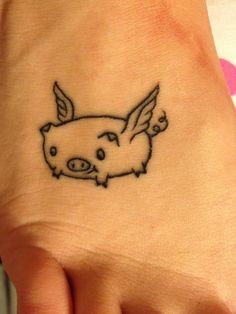 37 Best Cute Pig With Wings Tattoos Designs Images On Pinterest Pig