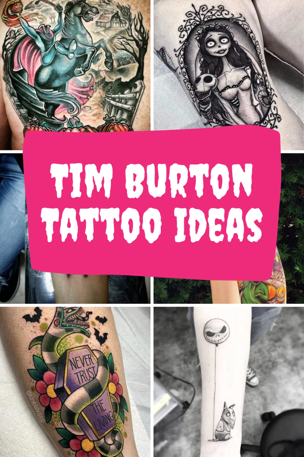 37 Creepy Beetlejuice Tattoo Designs Ideas