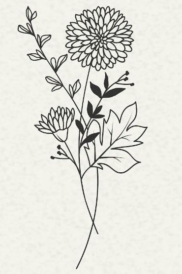 39 Best Mum Flower Tattoo Designs Images On Pinterest Chrysanthemums