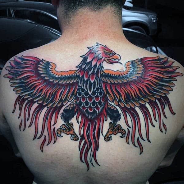 40 Amazing Phoenix Back Tattoo Designs For Men 2024 Guide Back