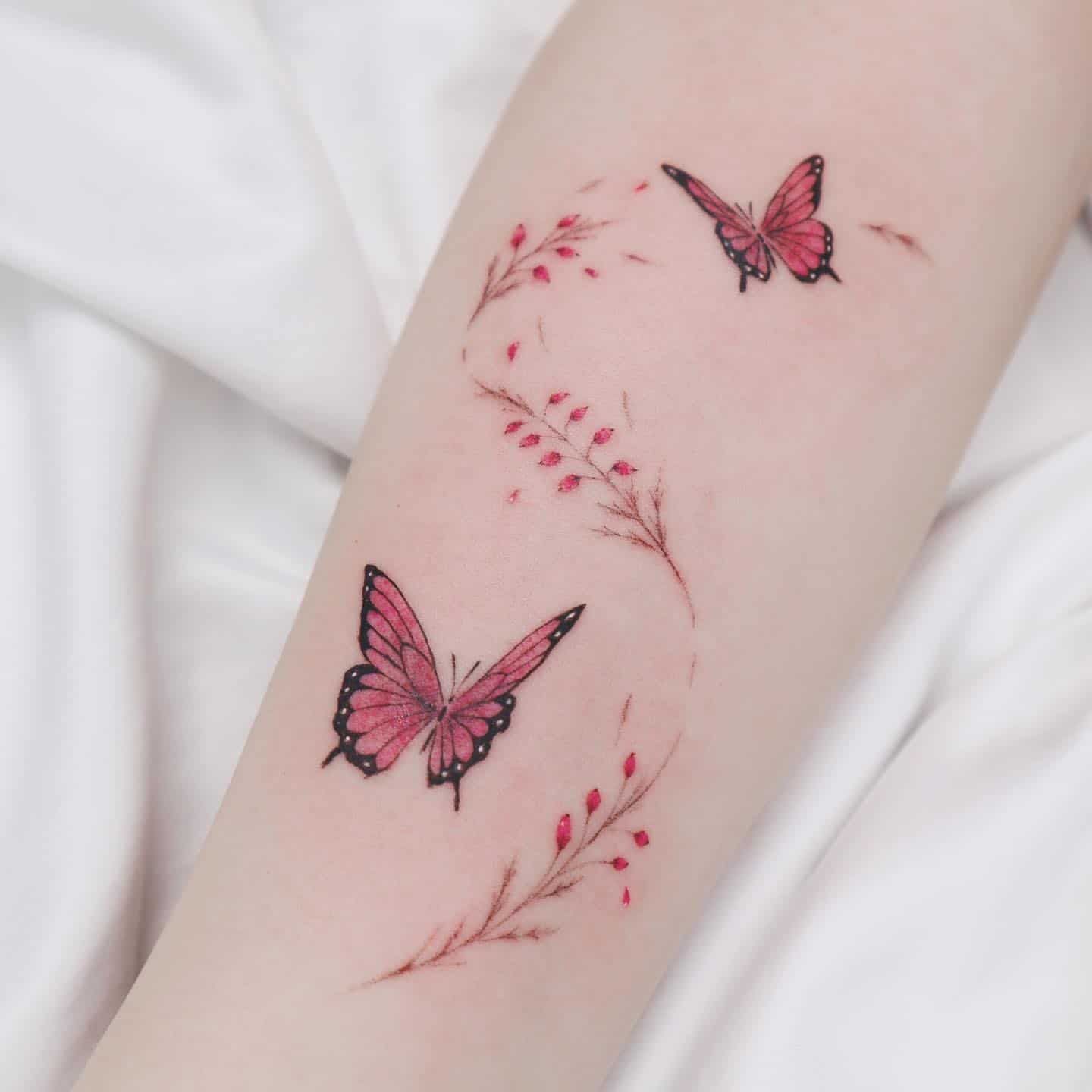 40 Beautiful Red Butterfly Tattoo Ideas For Men Women In 2024