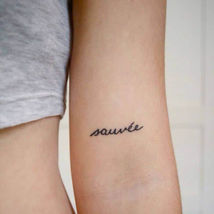 40 Charming One Word Tattoo Examples