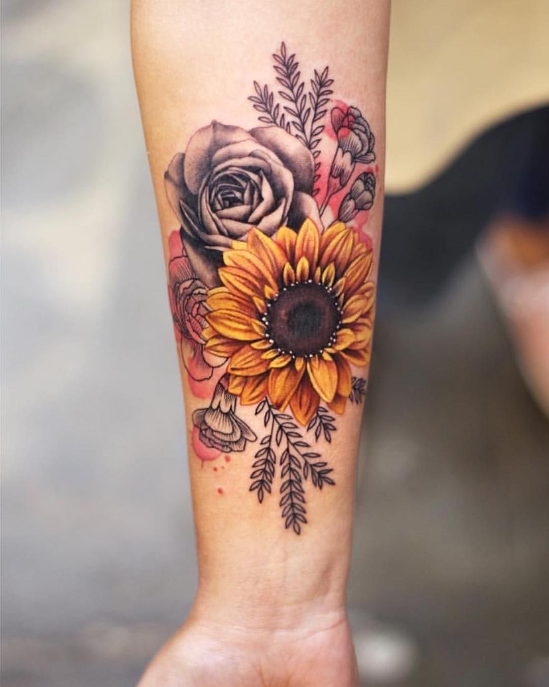 40 Most Beautiful Arm Tattoo Design For Women Sunflower Tattoo