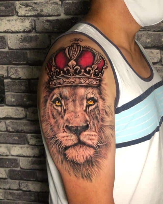 40 Powerful Lion With Crown Tattoo 2023 Meanings And Design Ideas