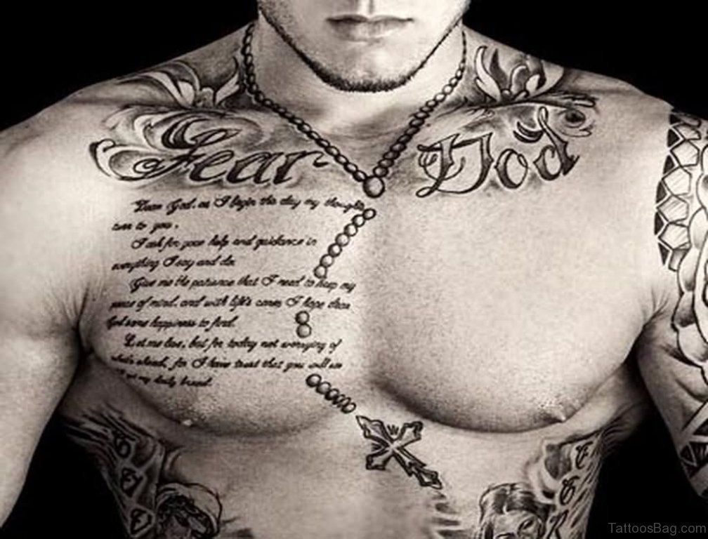 40 Religious Rosary Tattoos For Chest Tattoo Designs Tattoosbag Com