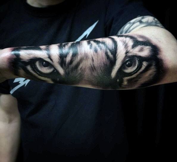 40 Tiger Eyes Tattoo Designs For Men Realistic Animal Ink Ideas