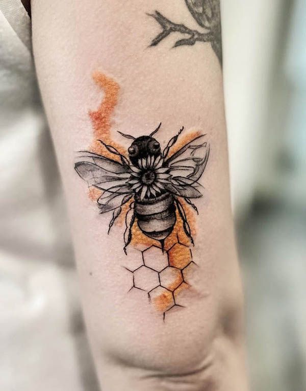 49 Unique Bee Tattoos With Meaning Our Mindful Life Bee Tattoo