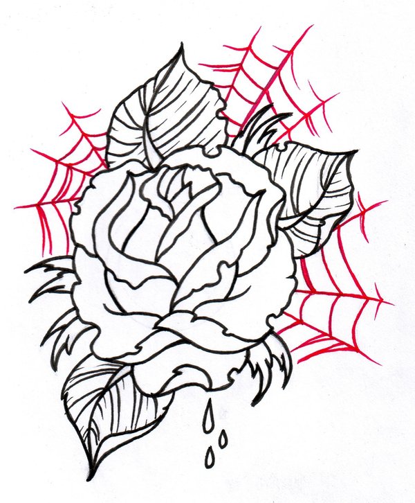 50 Awesome Flower Tattoos Ideas For Valentines Day Rose Outline