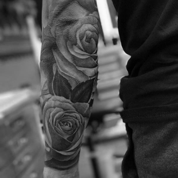 50 Badass Rose Tattoos For Men Flower Design Ideas