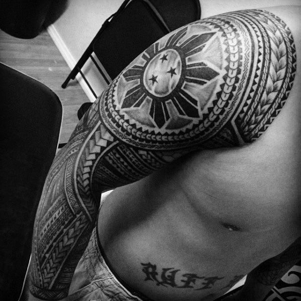 50 Filipino Sun Tattoo Designs For Men Tribal Ink Ideas Filipino