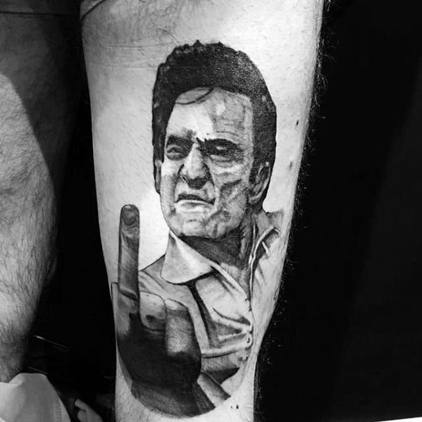 50 Johnny Cash Tattoo Designs For Men Musician Ink Ideas