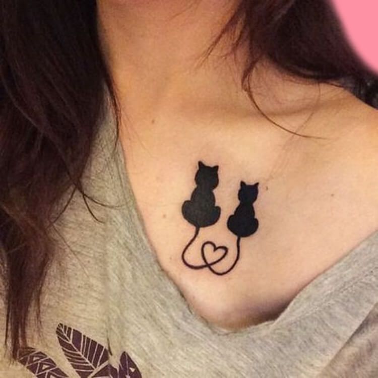 54 Cutest Cat Tattoo Designs To Try Cat Tattoo Designs Cute Cat