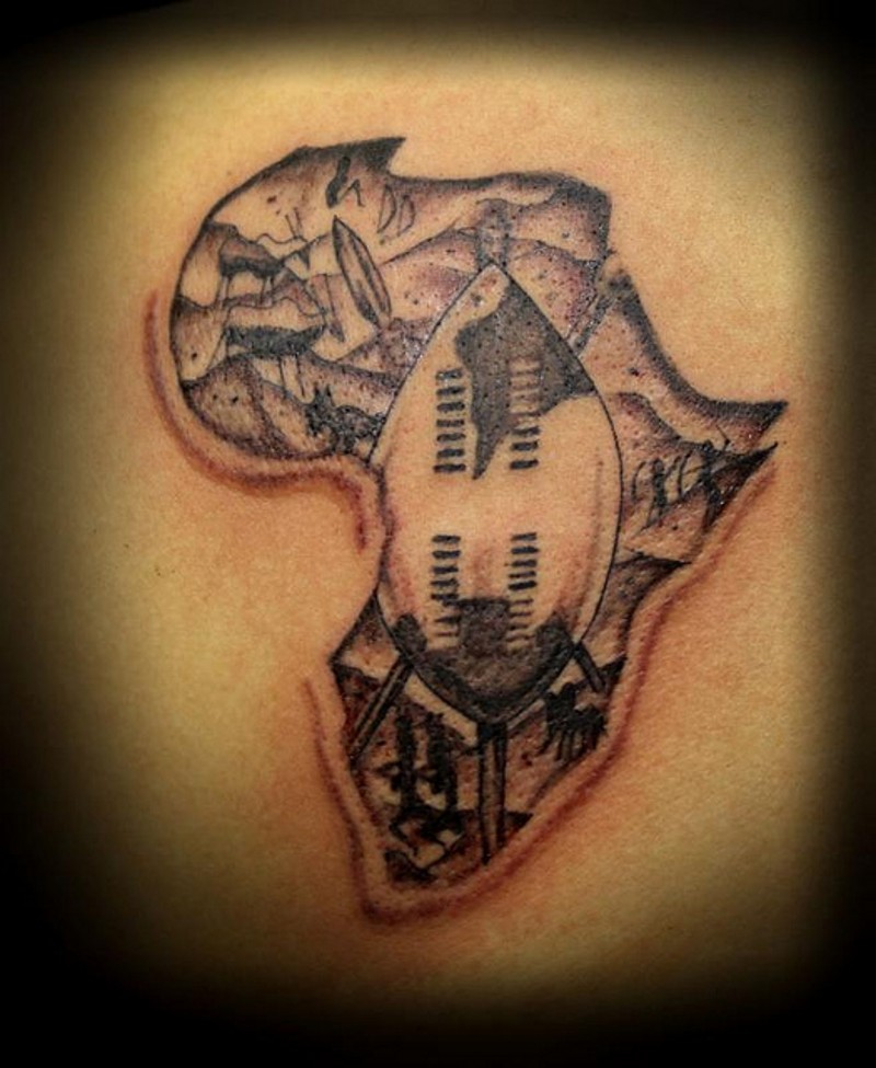 60 Africa Tattoo Designs For Men Continent Ink Ideas