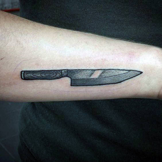 60 Chef Knife Tattoo Designs For Men Cook Ink Ideas