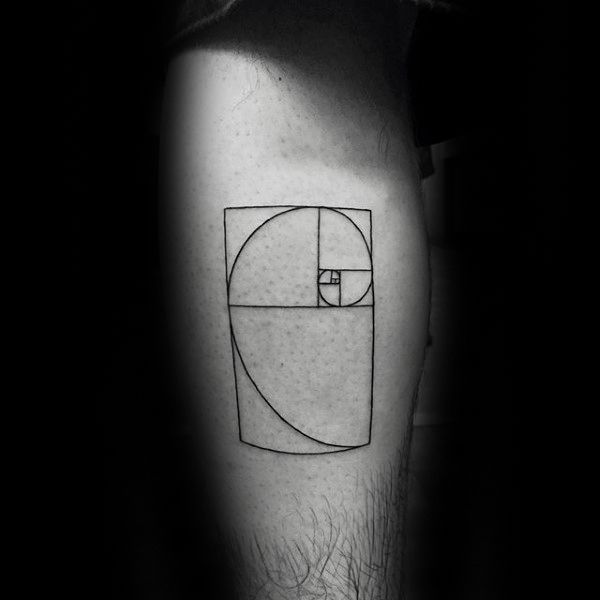 60 Fibonacci Tattoo Designs For Men Spiral Ink Ideas Fibonacci