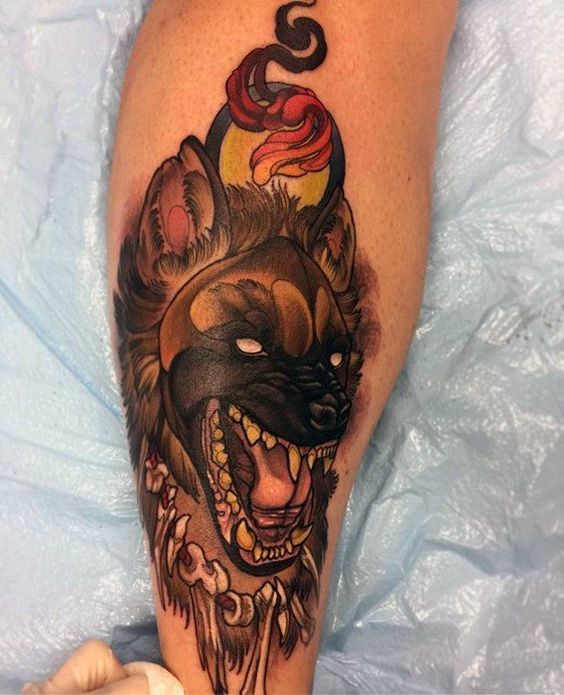 60 Hyena Tattoo Designs For Men Animal Ink Ideas