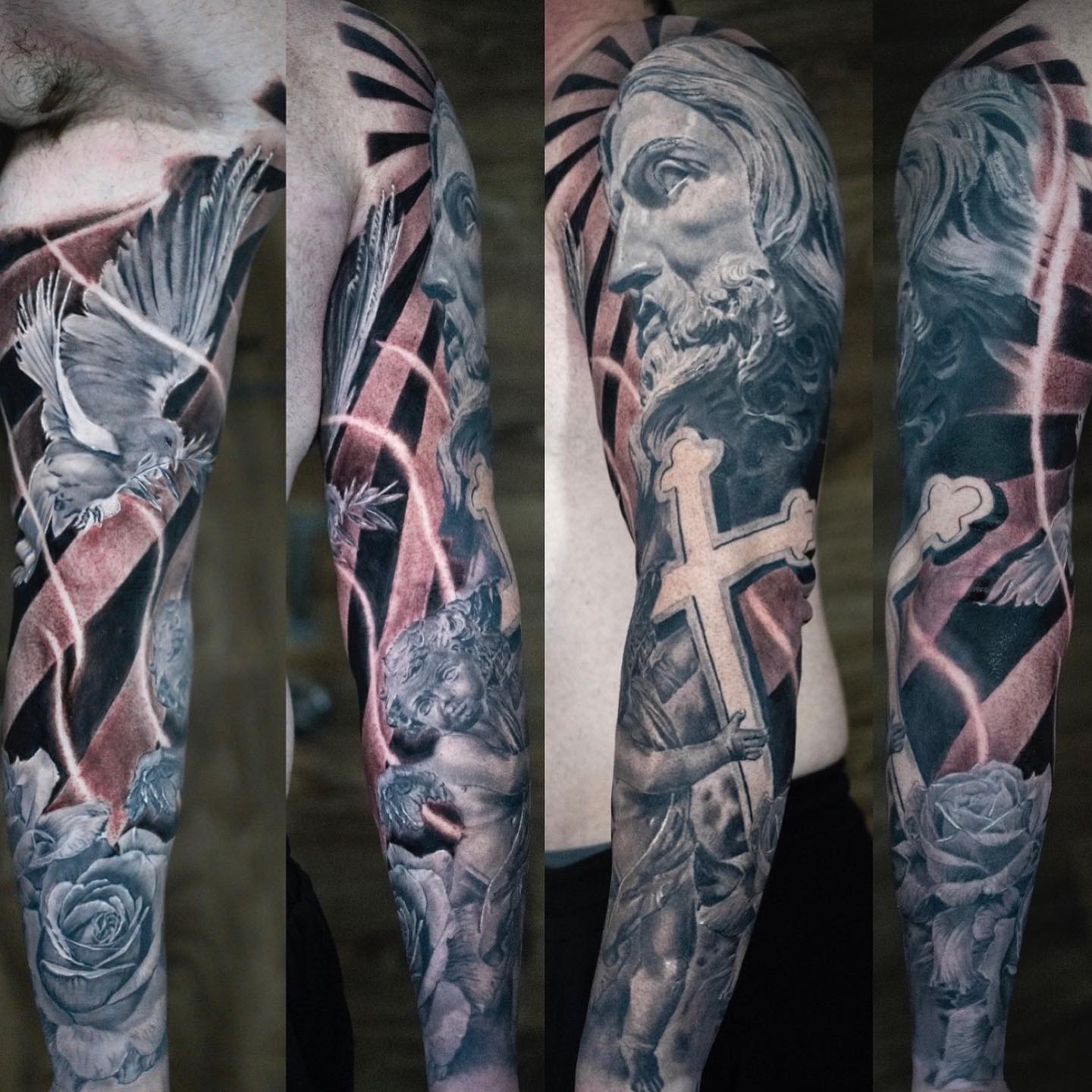 60 Jesus Arm Tattoo Designs F R M Nner Religi Se Tinte Ideen Mann Stil Tattoo