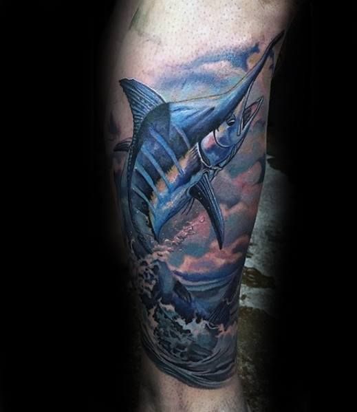 60 Marlin Tattoo Designs For Men Fish Ink Ideas Tattoo Designs Men Tattoo Designs Salmon