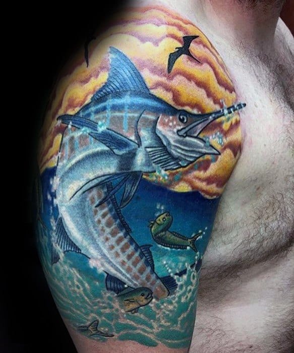 60 Marlin Tattoo Designs For Men